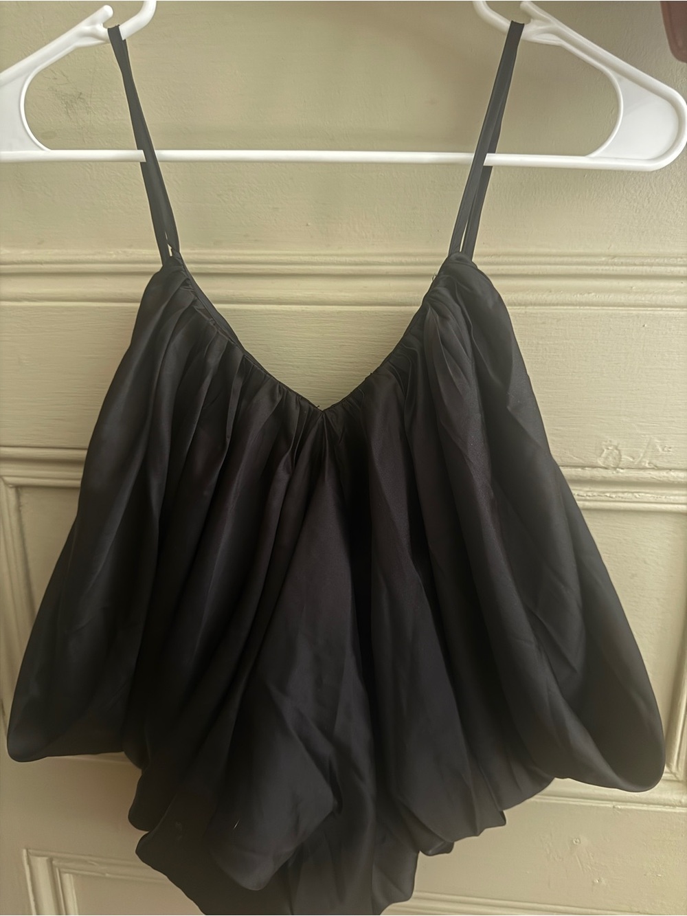 Zara Black Flowing Spaghetti-Strap Camisole